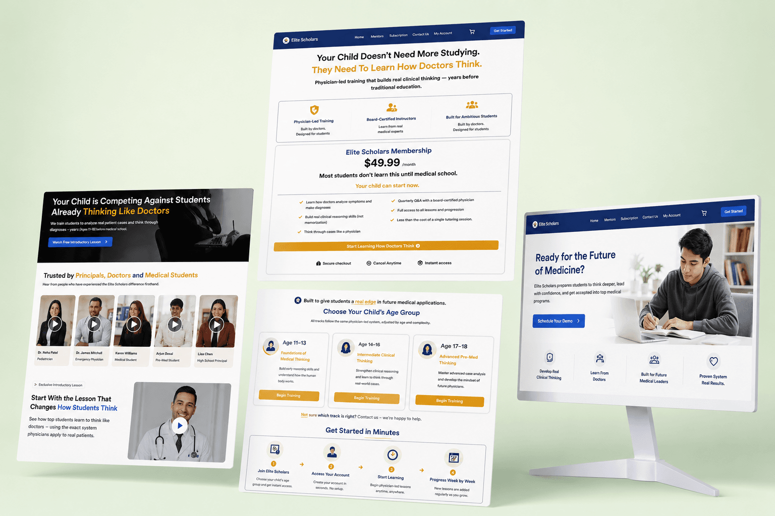 Elite Scholars website built by WebAnts London web design agency