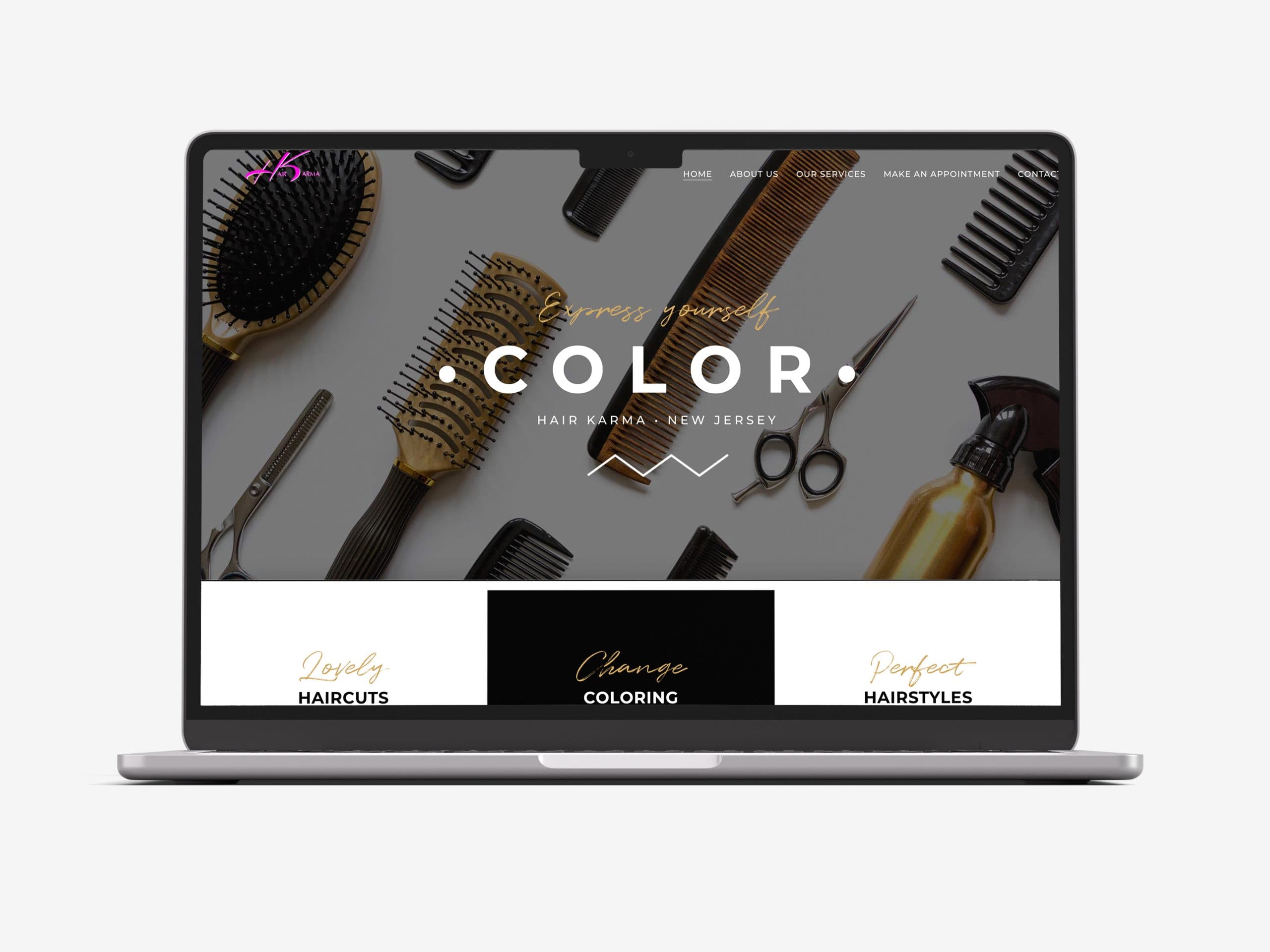 Hair Karma website built by WebAnts London web design agency